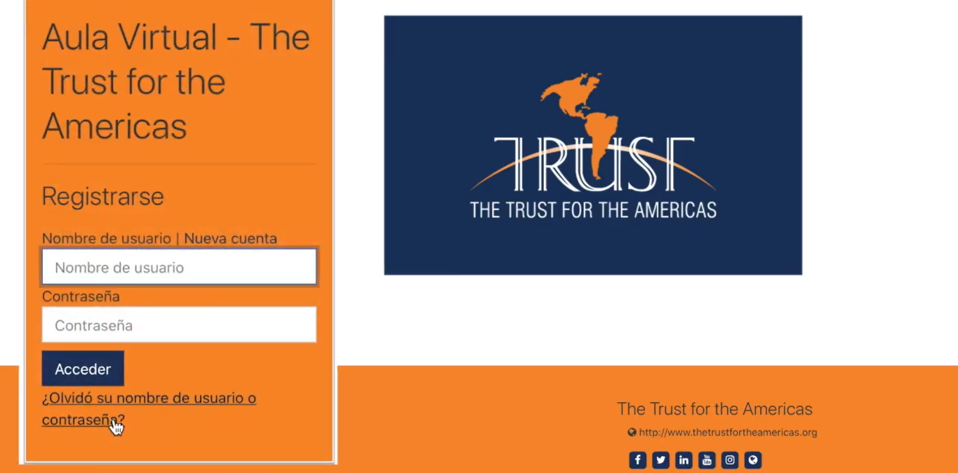 Acceder a la información en línea – Trust for The Americas